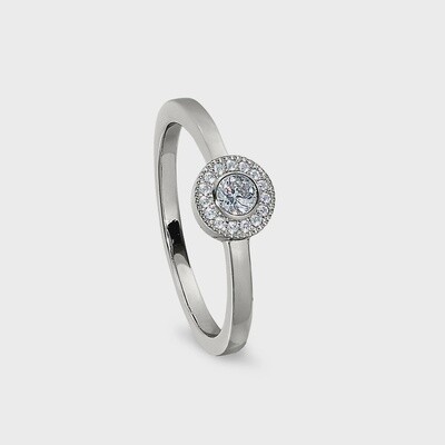 SS Simulated Diamond Ring