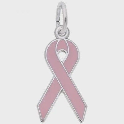 SS Ribbon Pink Paint Breast Cancer 3448