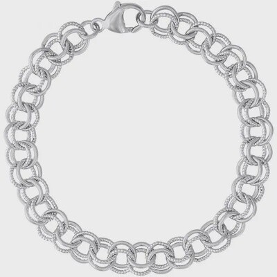 SS Twisted Cable Double Link Bracelet