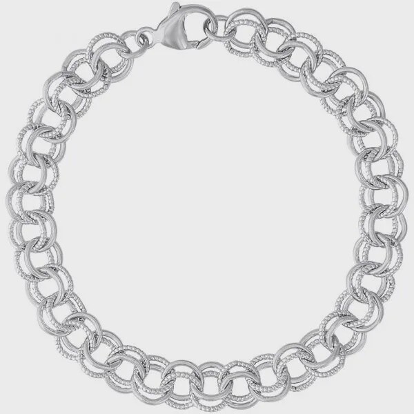 SS Twisted Cable Double Link Bracelet