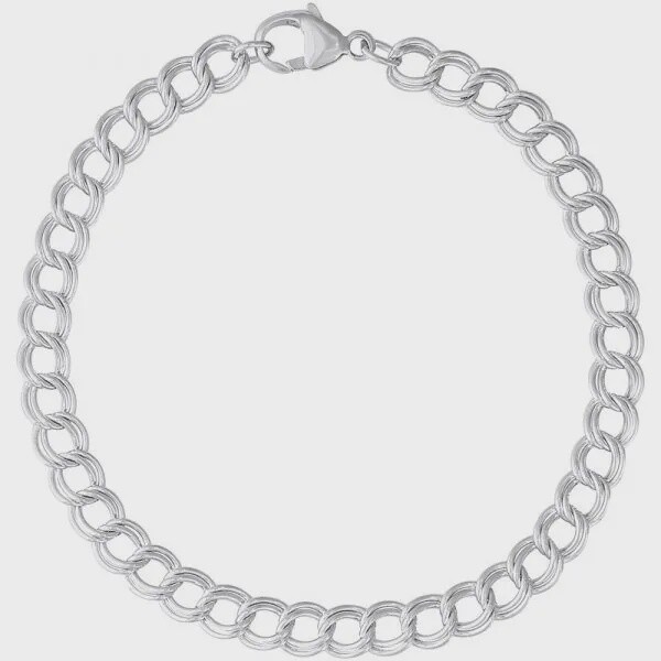 SS Double Link Bracelet 7 inch 200117007