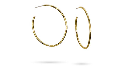 Airy Oval Hoops - Ceramic Coated Brass