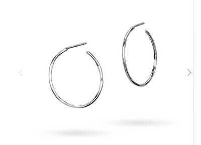 Airy Oval Hoops - Sterling Silver