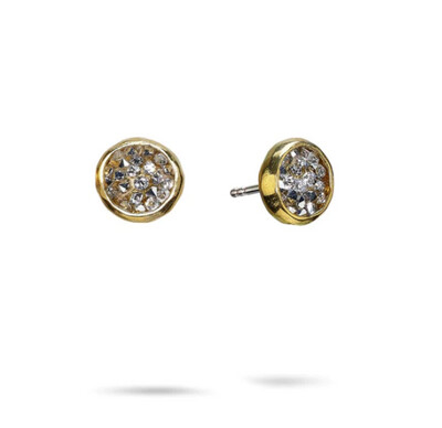 Kristal Dome Stud Earrings