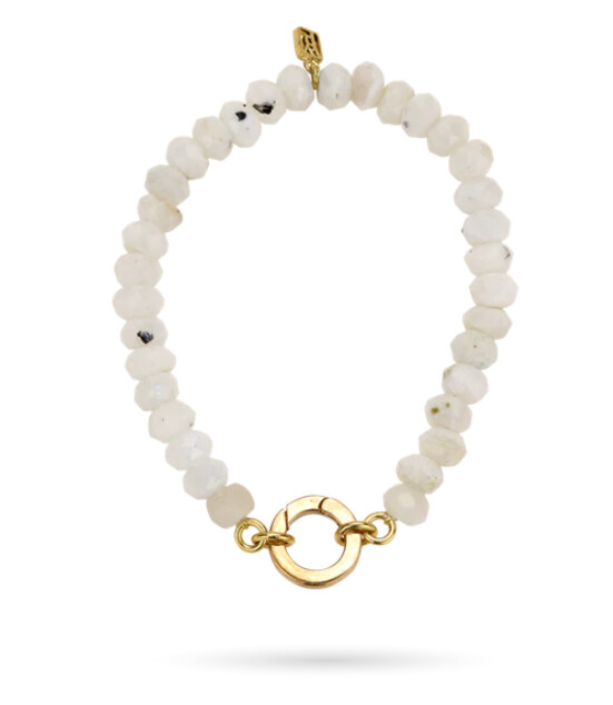 Spanse Clip Bracelet - Rainbow Moonstone