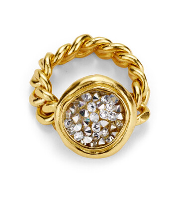 Kristal Dome Figaro Ring