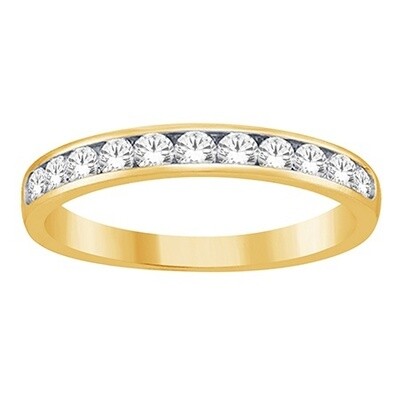14K YG 0.25CT Lab Diamond Round Band
