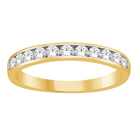 14K YG 0.25CT Lab Diamond Round Band