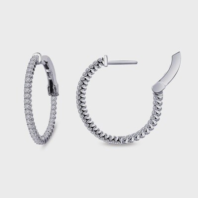 SS PT 1.20 CTTW Sim Dia Inside Out Hoops SS PT 1.20 CTTW Sim Dia Inside Out Hoops