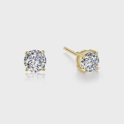 SS GP 1.50ctw Sim Dia 4 Prong Round Studs