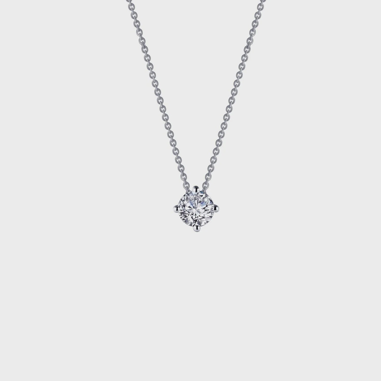 SS PT .7cttw Sim Dia RD Solitaire 20"