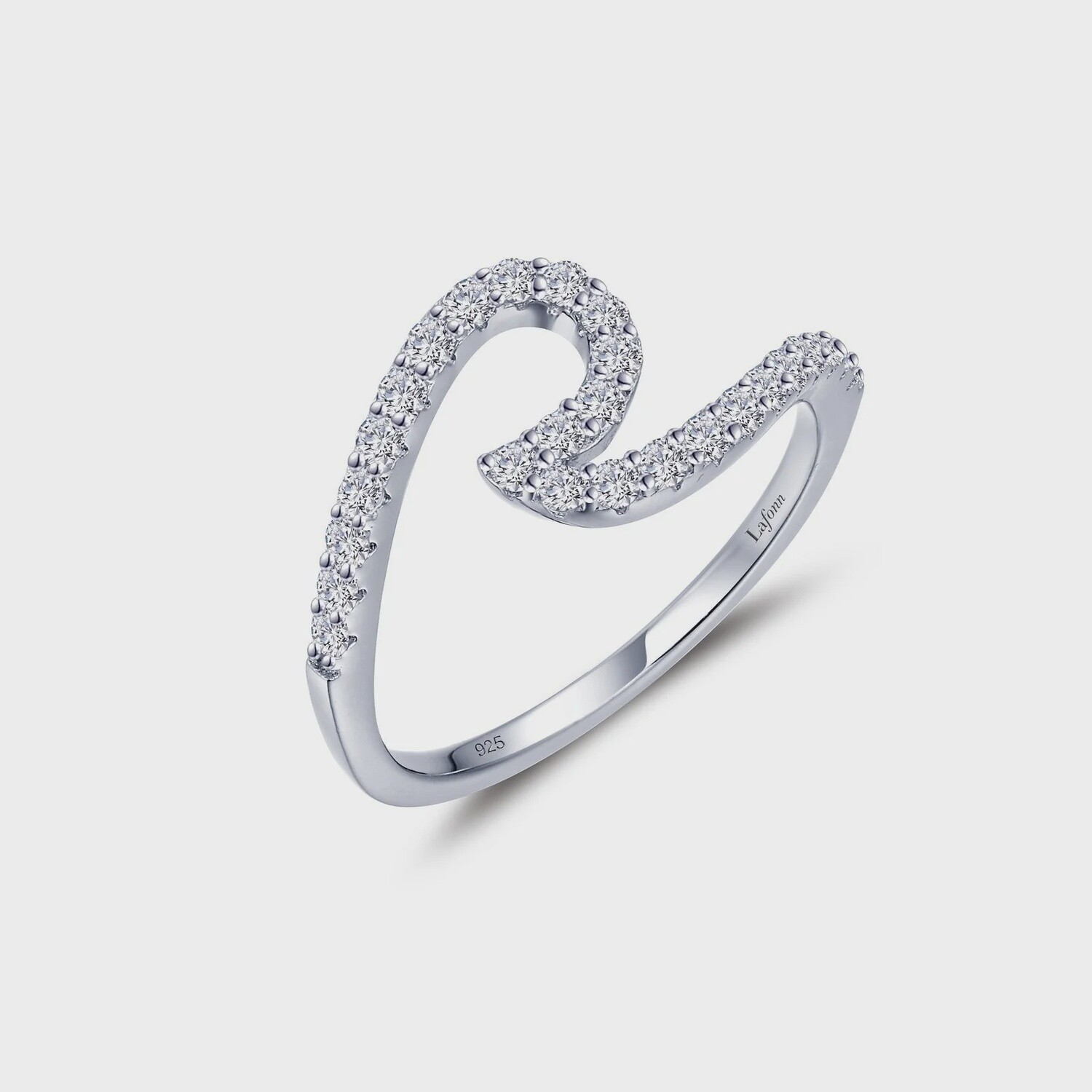 SS PT .39ctw Sim Dia Wave Pave Size 7