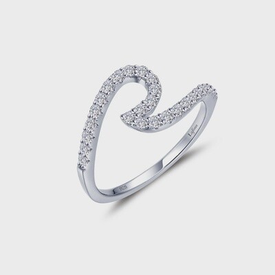 SS PT .39ctw Sim Dia Wave Pave Size 7