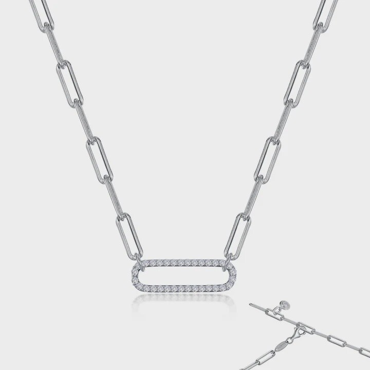 SS PT .57 ctw  Sim Dia Paperclip 20"