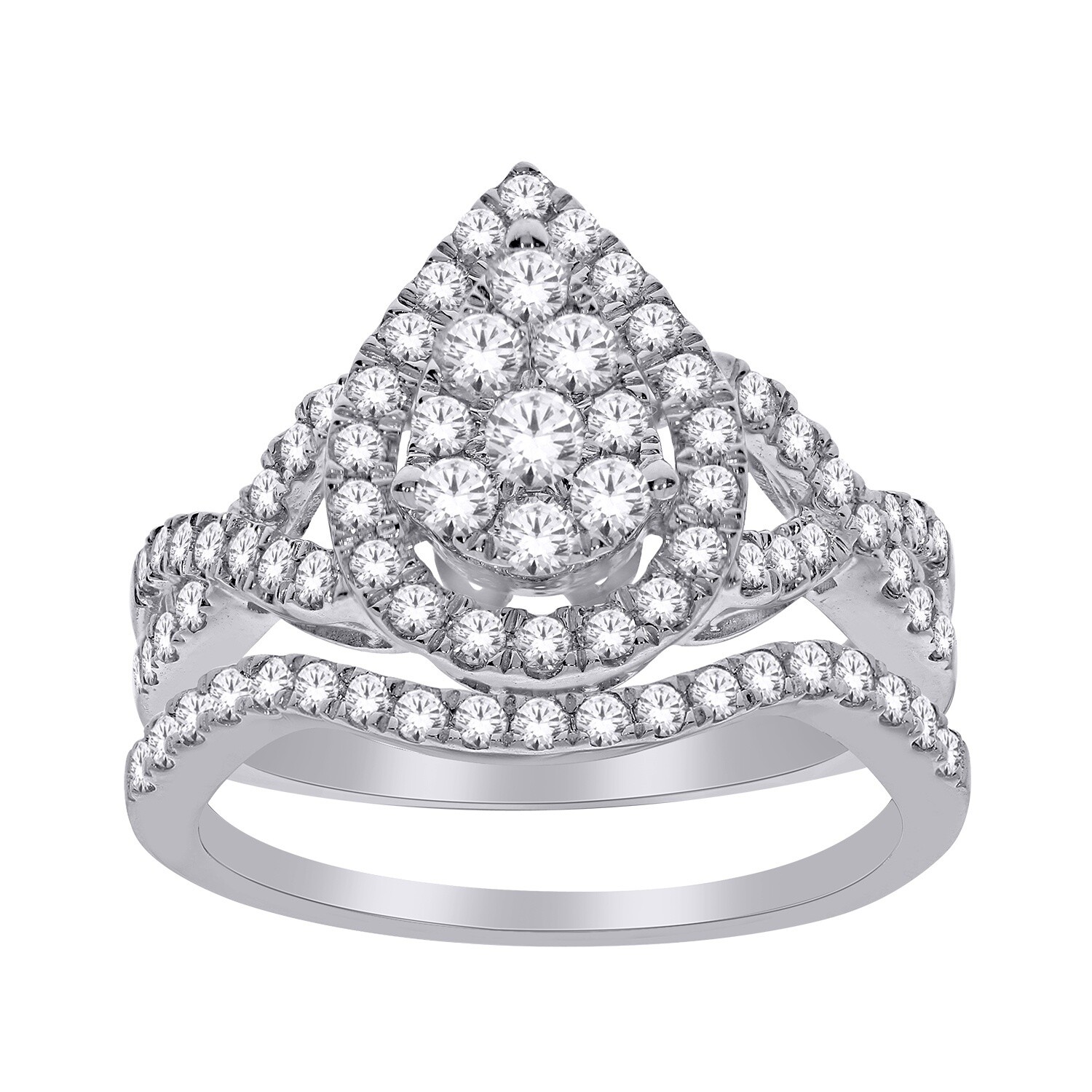 10K WG 1.00 Dia Bridal Set Sz 6.5