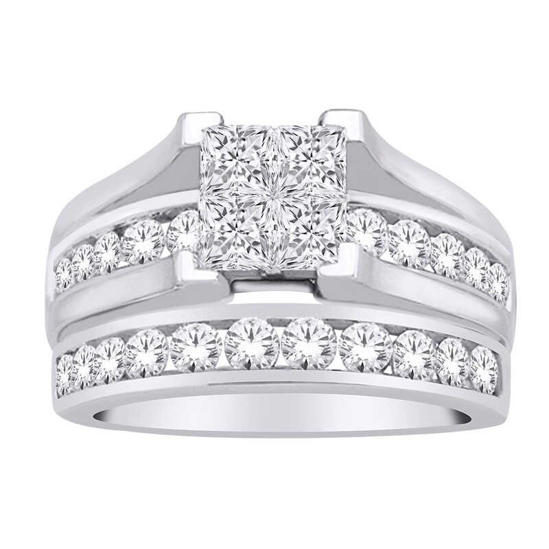 10K WG 1.00CT Dia Bridal Set