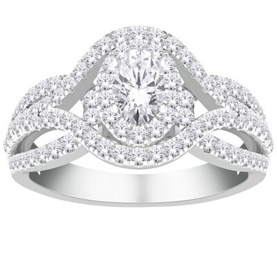 14KWG 1.25 Dia Engagement Ring Sz 7