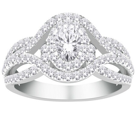 14KWG 1.25 Dia Engagement Ring Sz 7