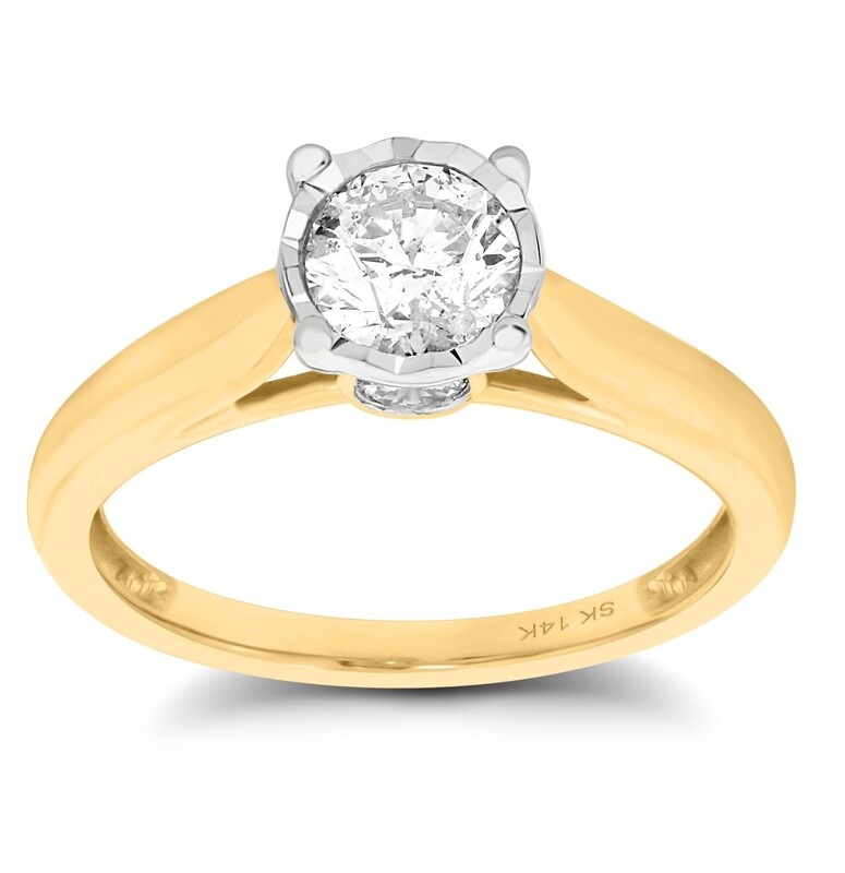 14K YG 0.25ct Diamond Ring