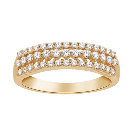 10K YG 0.50ct Diamond Anniversary Band Sz 7