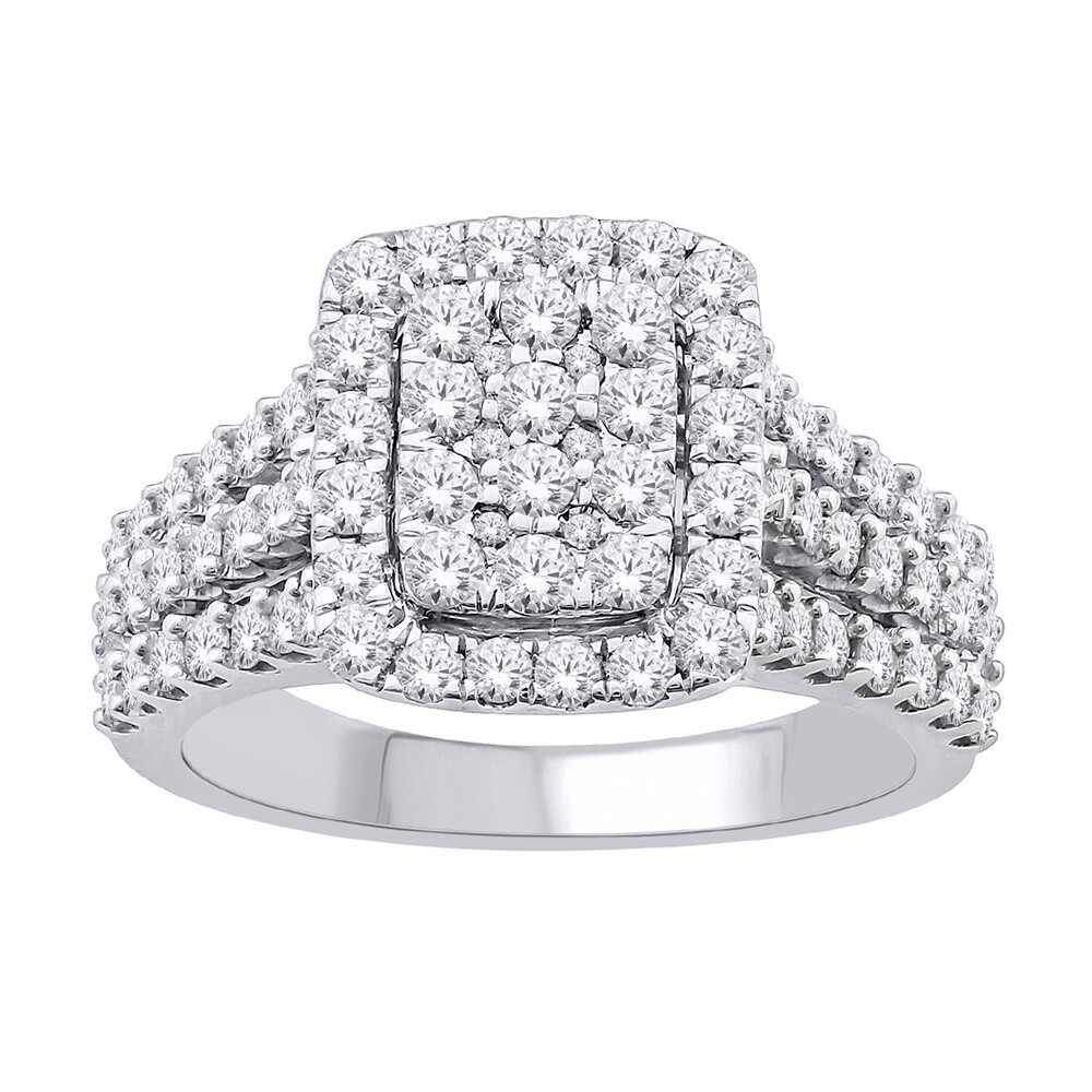 10K WG 1.50ct Diamond Ring Sz 8