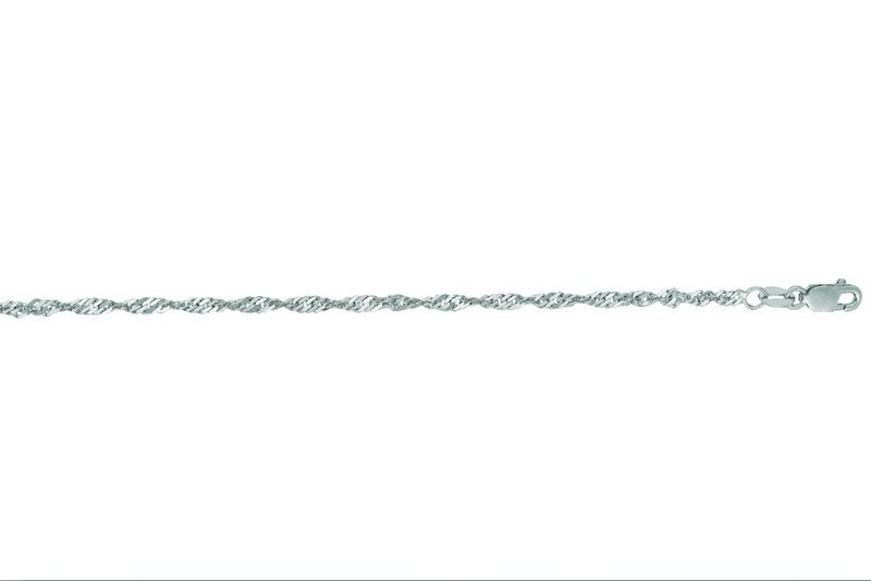 14kw 2.1mm Singapore Chain with Lobster Clasp