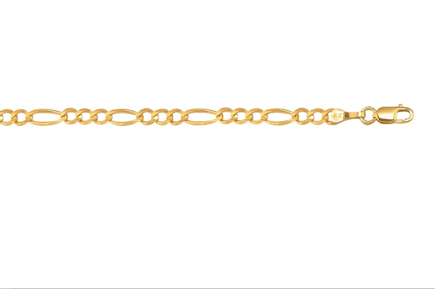 3,5 Mm Royal Figaro Einfarbiges Glied Knöchelarmband Fußkettchen Echt
