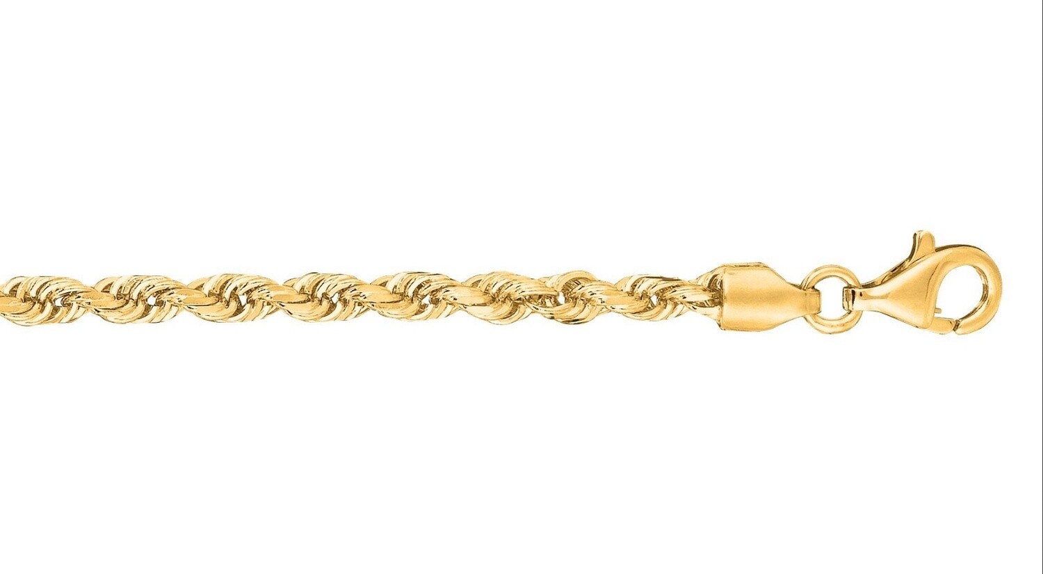 10ky 3mm DC Royal Rope Chain with Pear Shaped Lobster, Chain Length: 20 Inch
