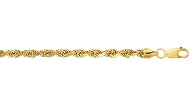 10ky 4mm DC Lite Rope Chain with Lobster Clasp