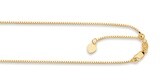 14k YG 1.1mm Adjustable Box Chain 22"