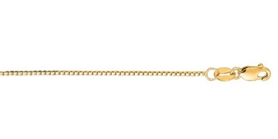 14k YG 0.75mm Classic Box Chain with Lobster Clasp