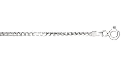 Silver 1.1mm Round Box Chain