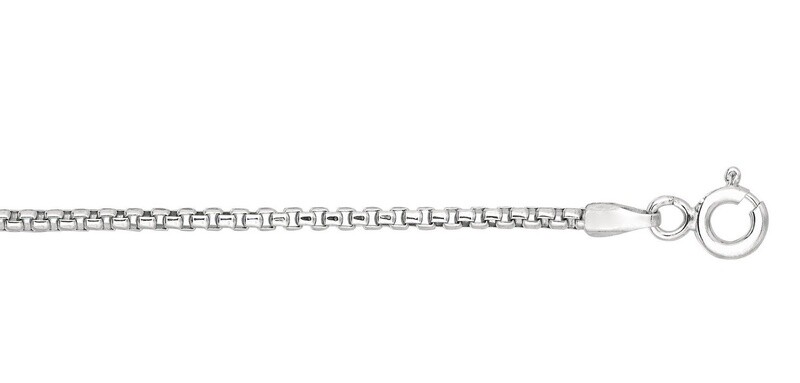 Silver 1.1mm Round Box Chain