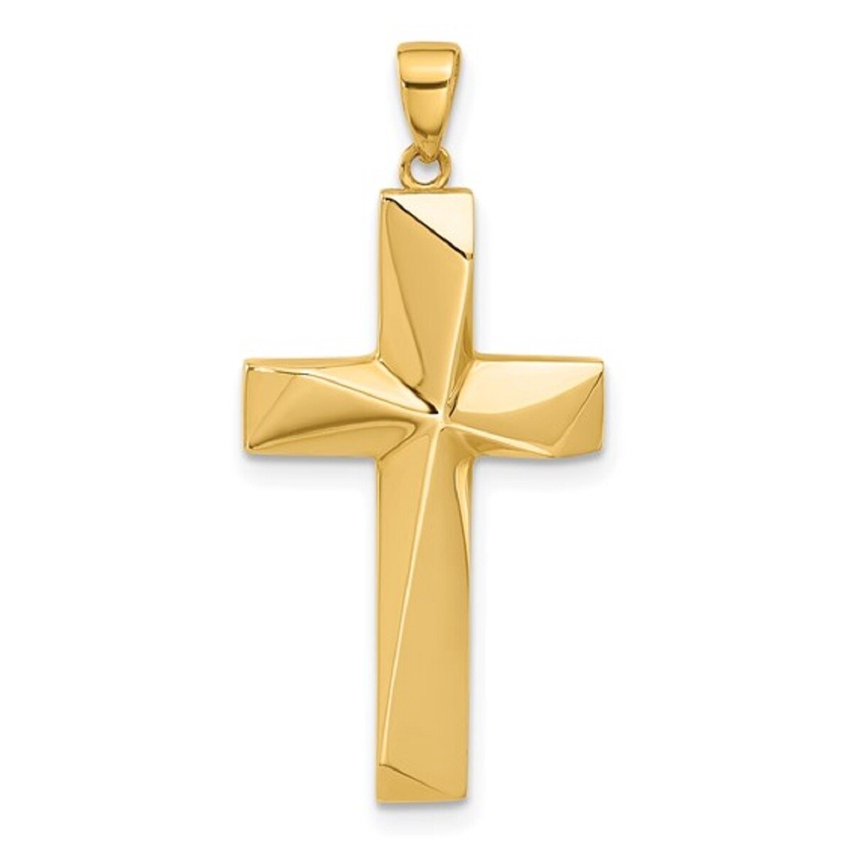 Polished Cross Pendant 14K YG