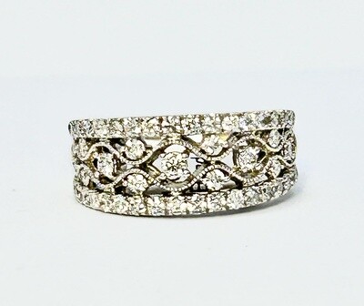 14K WG 1.00cttw Diamond Band Sz 7