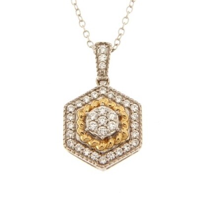 10K  YWG 0.25ct Diamond Pendant