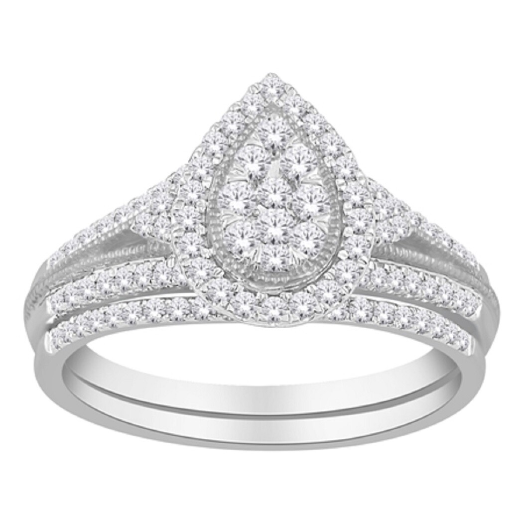 10K WG .50CT Dia Bridal Set Sz 6.5