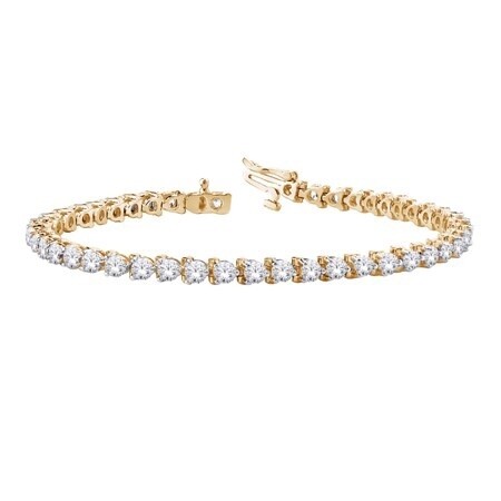 10K YG 2.0 CT Diamond Tennis Bracelet 7"