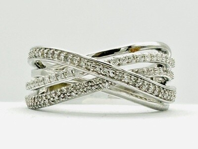 10K WG .50cttw Diamond Band Sz 7
