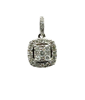10K WG 0.35ct Diamond Pendant