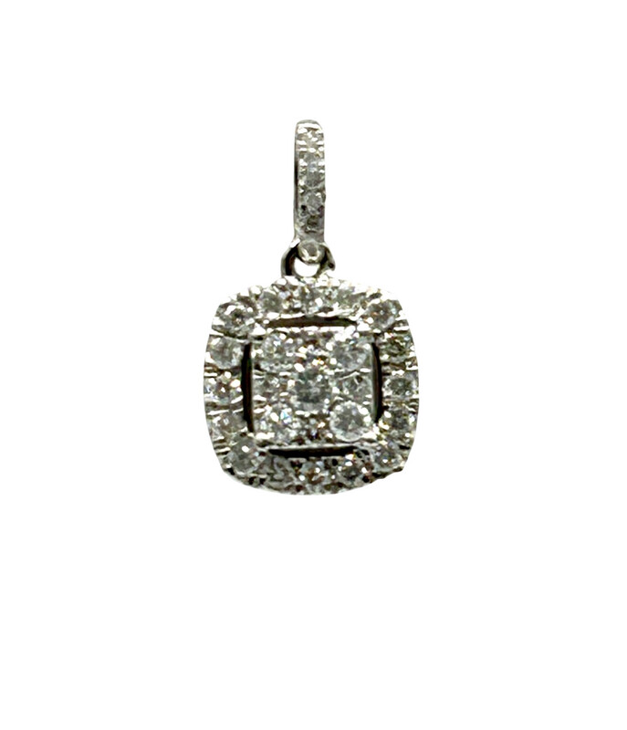 10K WG 0.35ct Diamond Pendant