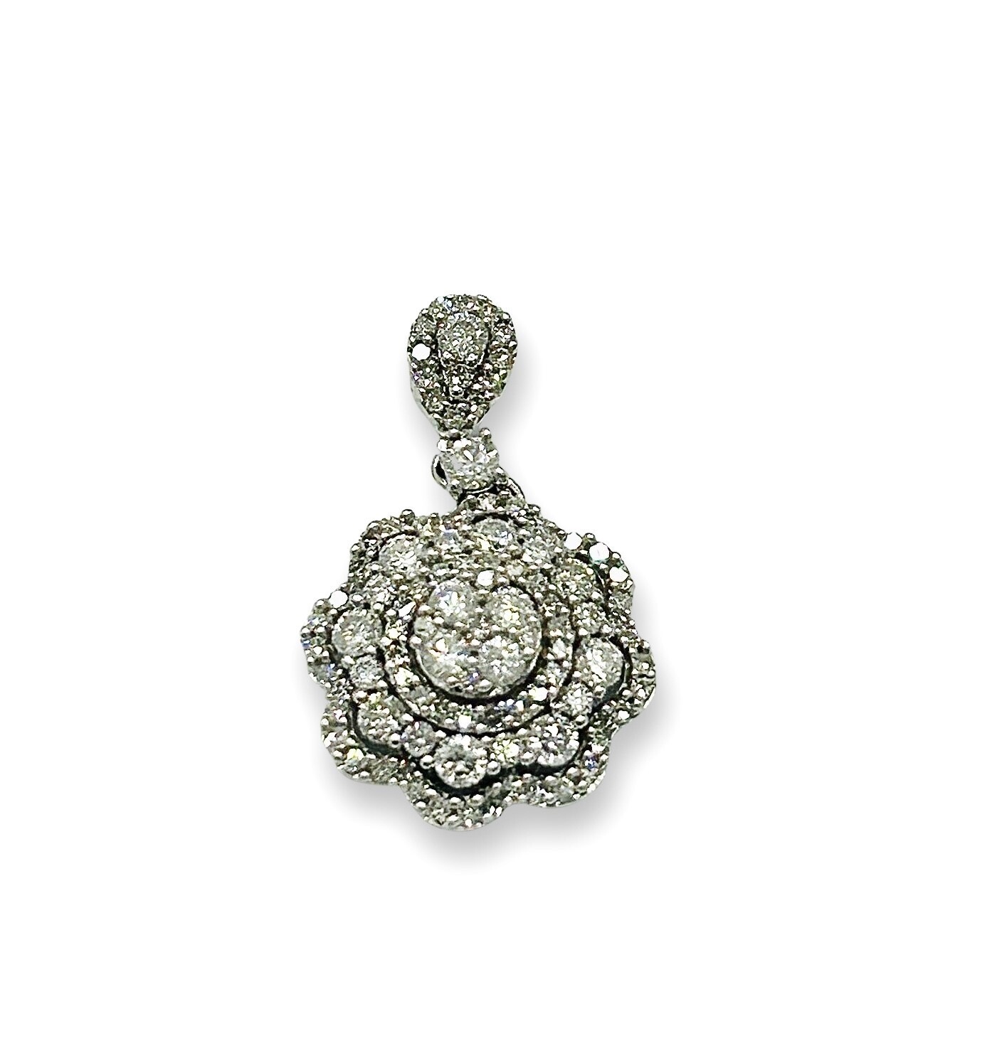 10K WG 1.00ct Diamond Pendant