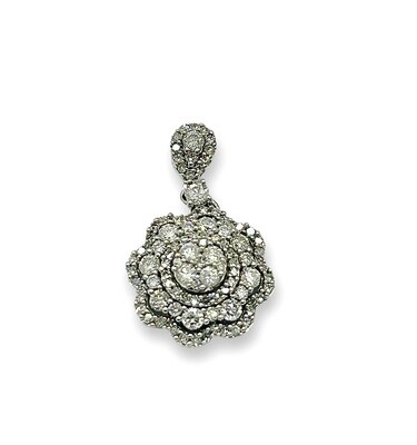 10K WG 1.00ct Diamond Pendant