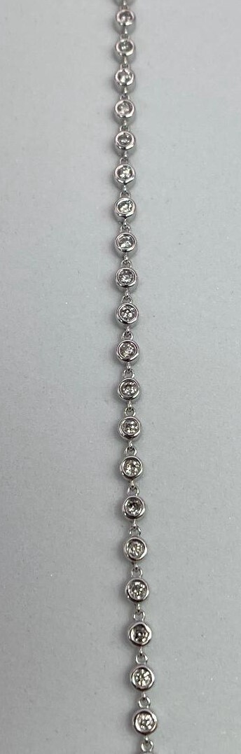 10K 1.0CT Diamond Fashion Bracelet WG 7"