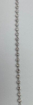 10K 1.0CT Diamond Fashion Bracelet WG 7&quot;