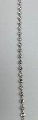 10K 1.0CT Diamond Fashion Bracelet WG 7"