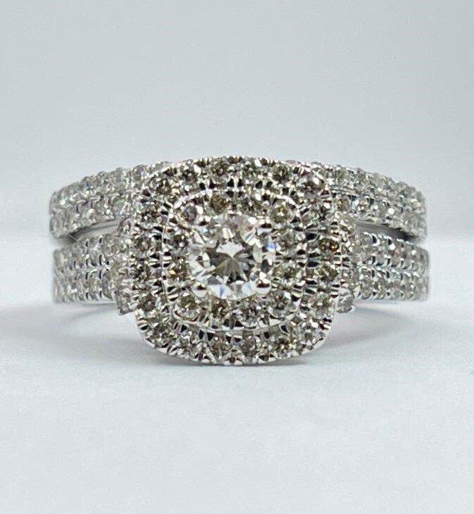 14K WG 1.0CT Dia Bridal Set Sz 6.5