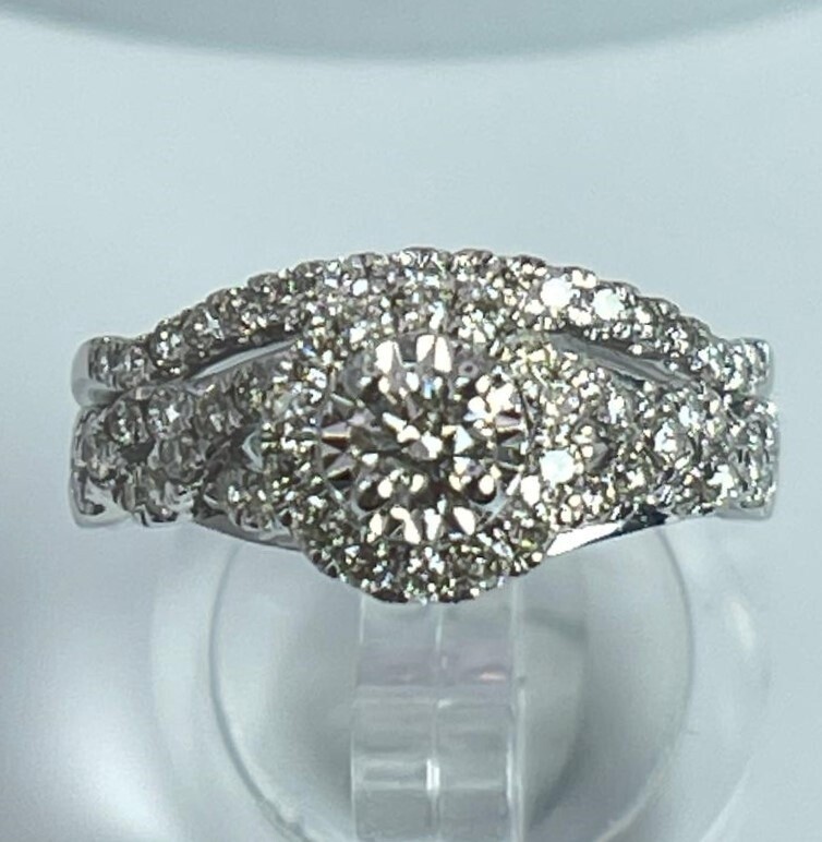 14KWG 1.00CT Dia Bridal Set Sz 6.5