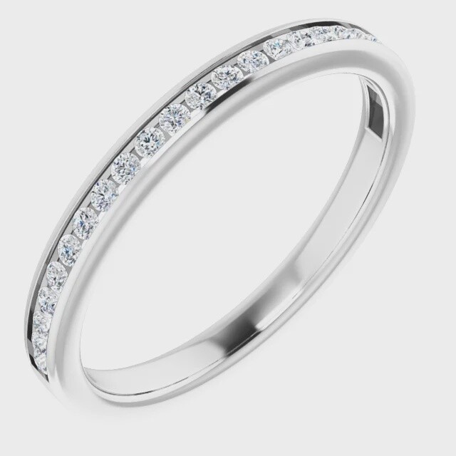 Platinum 1/5ct Anniversary Band Sz 7