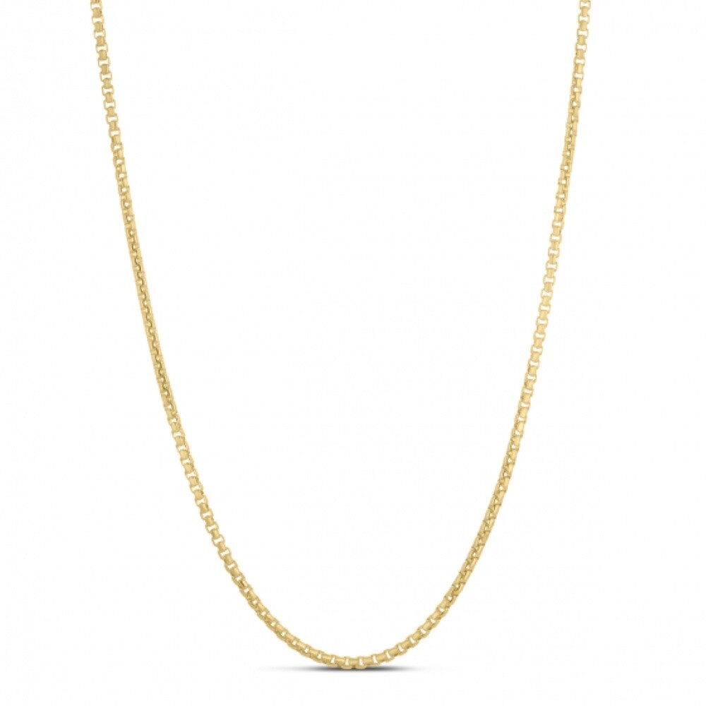 Silver Plated 2.1mm Round Box Chain, Chain Length: 18 Inch
